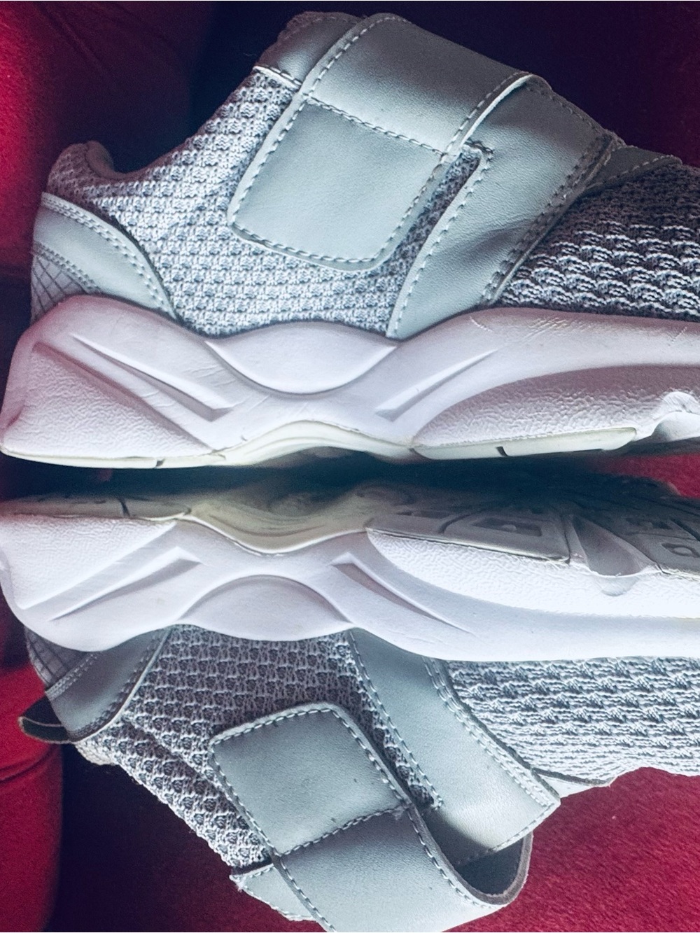 Women's Lightweight Slip-On Knit Sneakers in Light Gray